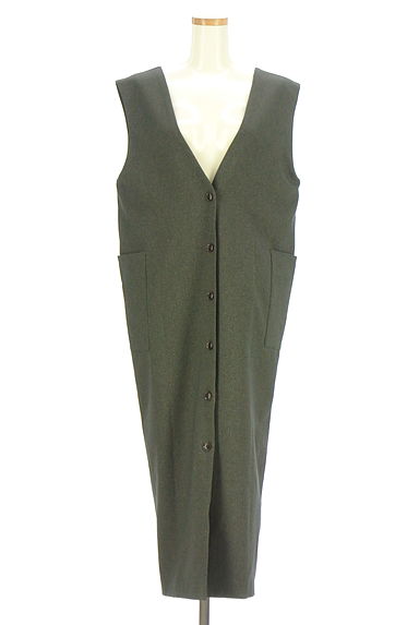 RIVE DROITE（リヴドロワ）の古着「Vネックジャンパースカート（ワンピース・チュニック）」大画像１へ