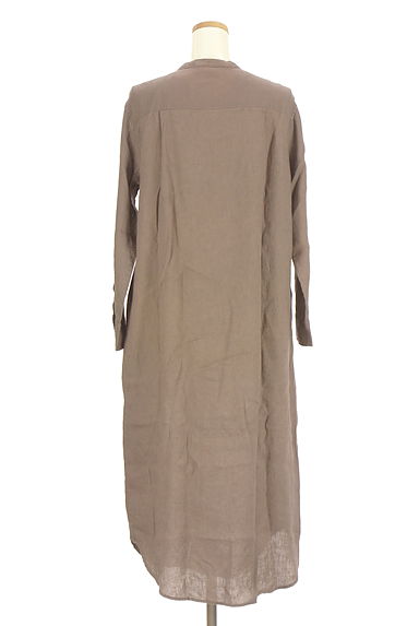 RIVE DROITE（リヴドロワ）の古着「バンドカラーリネンシャツワンピース（ワンピース・チュニック）」大画像２へ