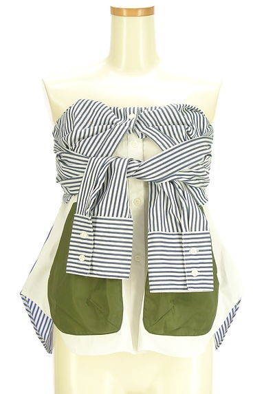 OMMO（オーエムエムオー）の古着「シャツアレンジ風ビスチェ（カットソー・プルオーバー）」大画像１へ