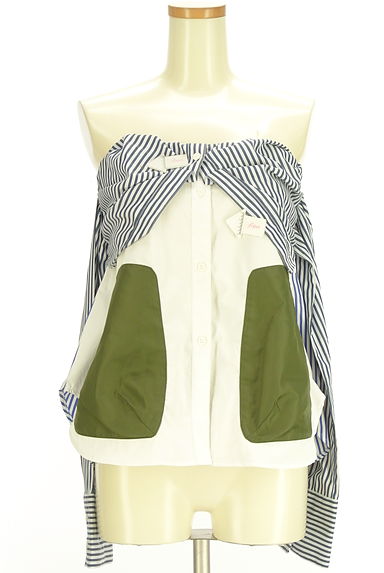 OMMO（オーエムエムオー）の古着「シャツアレンジ風ビスチェ（カットソー・プルオーバー）」大画像４へ