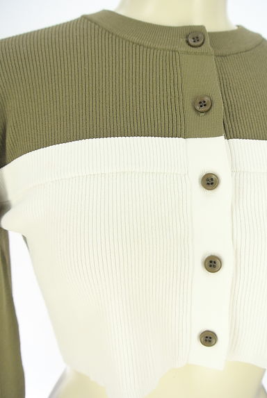 OMMO（オーエムエムオー）の古着「ショート丈リブニットカーディガン（カーディガン・ボレロ）」大画像４へ