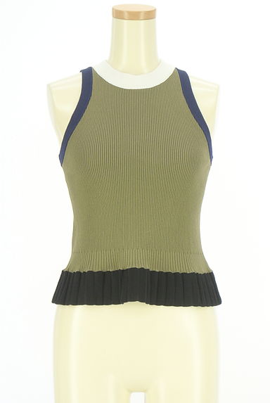 OMMO（オーエムエムオー）の古着「配色リブニットタンクトップ（キャミソール・タンクトップ）」大画像１へ