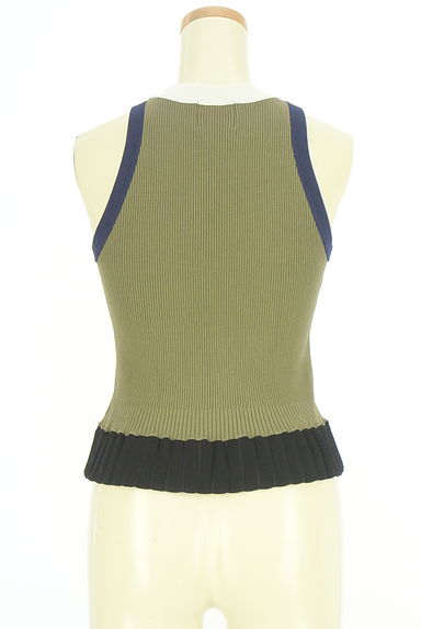 OMMO（オーエムエムオー）の古着「配色リブニットタンクトップ（キャミソール・タンクトップ）」大画像２へ