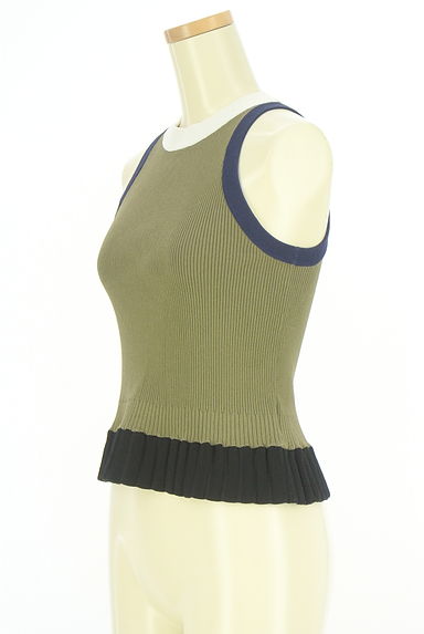 OMMO（オーエムエムオー）の古着「配色リブニットタンクトップ（キャミソール・タンクトップ）」大画像３へ