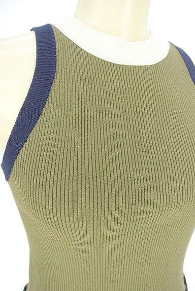 OMMO（オーエムエムオー）の古着「配色リブニットタンクトップ（キャミソール・タンクトップ）」大画像４へ