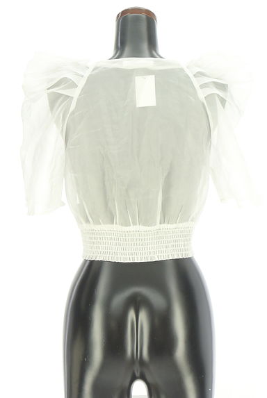 REDYAZEL（レディアゼル）の古着「パワーショルダーシアーブラウス（カットソー・プルオーバー）」大画像２へ