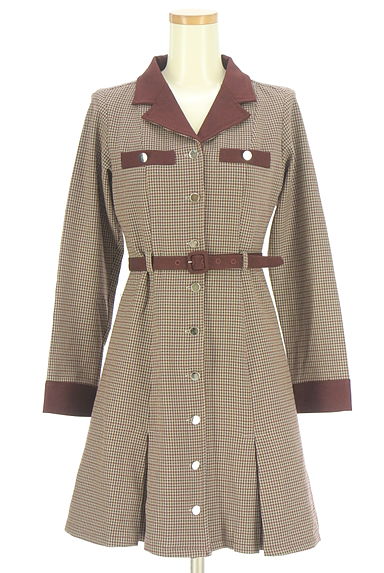 REDYAZEL（レディアゼル）の古着「別地切替ガンクラブチェック柄ワンピース（ワンピース・チュニック）」大画像１へ