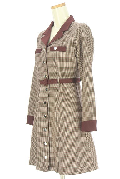 REDYAZEL（レディアゼル）の古着「別地切替ガンクラブチェック柄ワンピース（ワンピース・チュニック）」大画像３へ