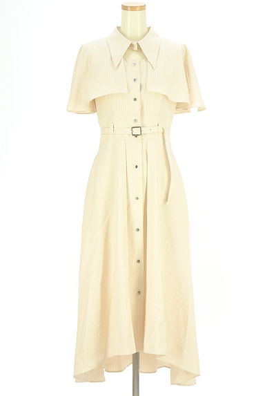 REDYAZEL（レディアゼル）の古着「ケープ襟ストライプ柄ワンピース（ワンピース・チュニック）」大画像１へ