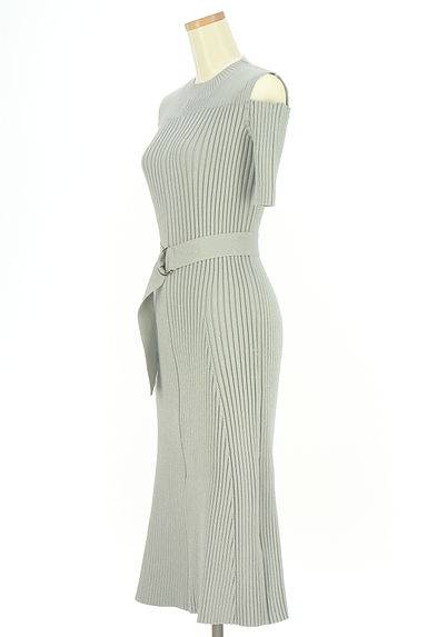 REDYAZEL（レディアゼル）の古着「シルバーラメ混2WAYリブニットワンピース（ワンピース・チュニック）」大画像３へ