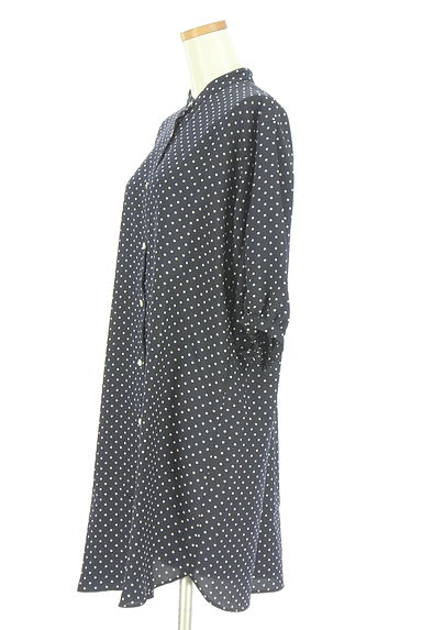組曲（クミキョク）の古着「ドット柄バンドカラーシャツワンピース（ワンピース・チュニック）」大画像３へ