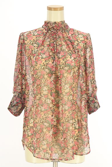 組曲（クミキョク）の古着「Rythme kumikyoku 7分袖花柄シフォンカットソー（カットソー・プルオーバー）」大画像１へ