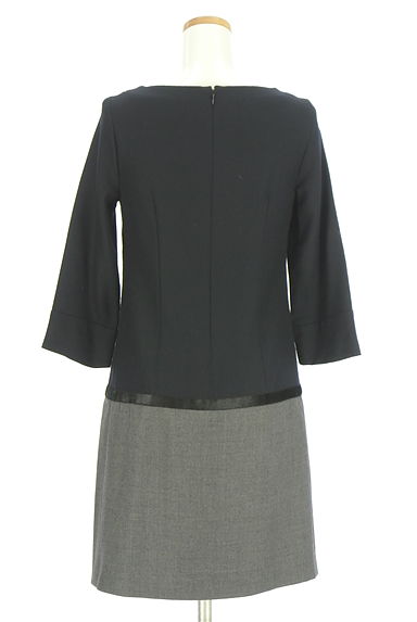 UNTITLED（アンタイトル）の古着「バイカラーウールワンピース（ワンピース・チュニック）」大画像２へ