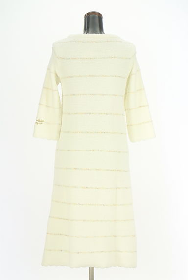 gelato pique（ジェラートピケ）の古着「8分袖ボーダー柄ワンピース（ワンピース・チュニック）」大画像２へ