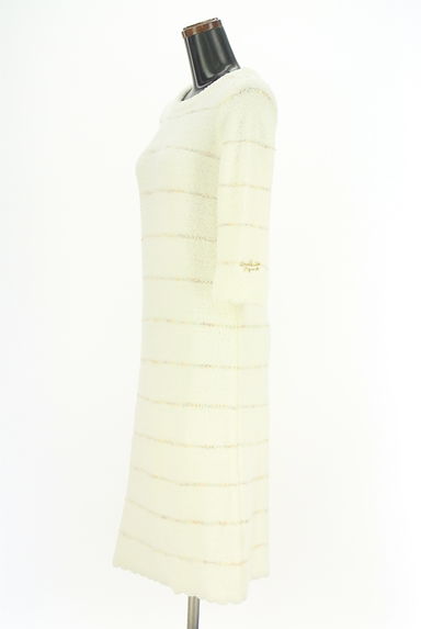 gelato pique（ジェラートピケ）の古着「8分袖ボーダー柄ワンピース（ワンピース・チュニック）」大画像３へ