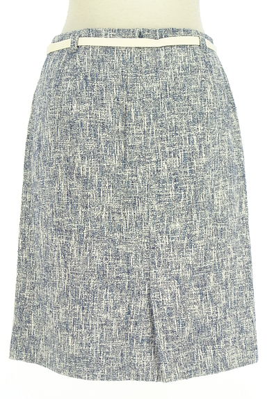 INDIVI（インディヴィ）の古着「ベルト付きサマーツイード膝丈スカート（スカート）」大画像２へ