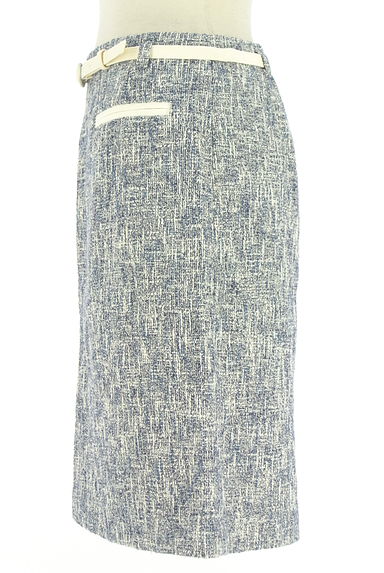 INDIVI（インディヴィ）の古着「ベルト付きサマーツイード膝丈スカート（スカート）」大画像３へ