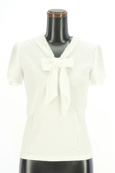 INDIVI（インディヴィ）の古着「シフォン切替ボウタイカットソー（カットソー・プルオーバー）」大画像１へ