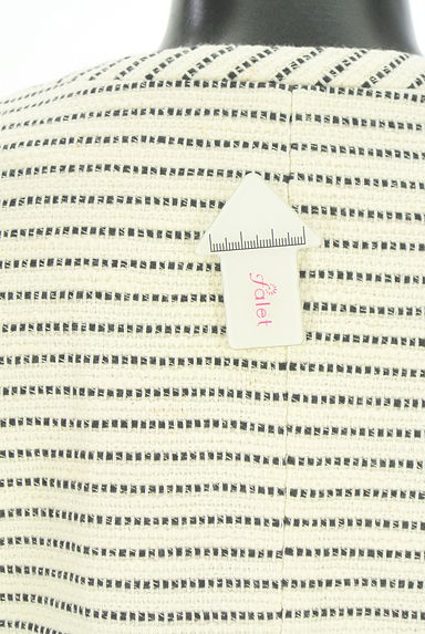 UNTITLED（アンタイトル）の古着「ボーダーツイード織ノーカラージャケット（ジャケット）」大画像５へ