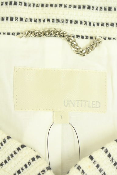 UNTITLED（アンタイトル）の古着「ボーダーツイード織ノーカラージャケット（ジャケット）」大画像６へ