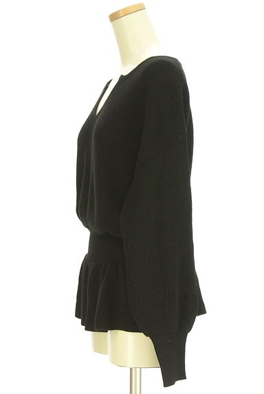 rienda（リエンダ）の古着「キーネックペプラムニット（ニット）」大画像３へ