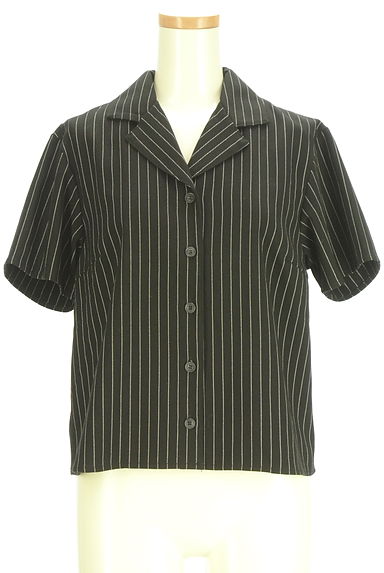 LAGUA GEM（ラグア ジェム）の古着「オープンカラーストライプシャツ（ブラウス）」大画像１へ