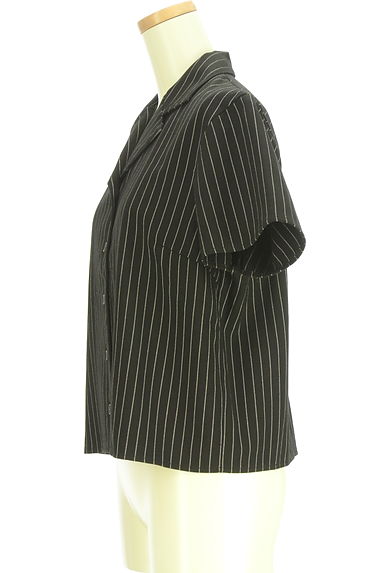 LAGUA GEM（ラグア ジェム）の古着「オープンカラーストライプシャツ（ブラウス）」大画像３へ