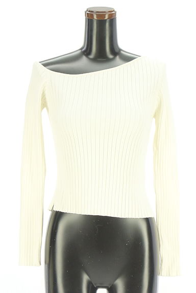 rienda（リエンダ）の古着「アシンメトリーリブニットトップス（ニット）」大画像１へ