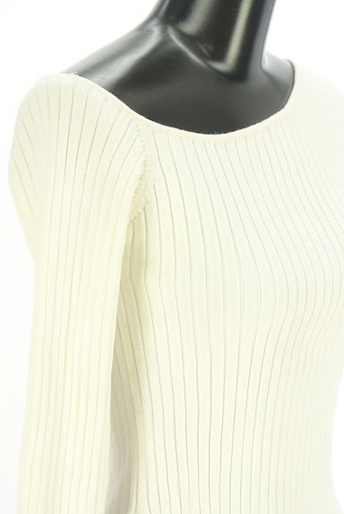 rienda（リエンダ）の古着「アシンメトリーリブニットトップス（ニット）」大画像４へ