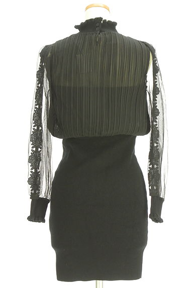 RESEXXY（リゼクシー）の古着「プリーツシフォン×ニットミニワンピース（ワンピース・チュニック）」大画像２へ