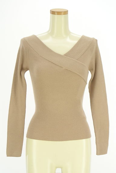 EMODA（エモダ）の古着「カシュクールリブVネックニットトップス（ニット）」大画像１へ