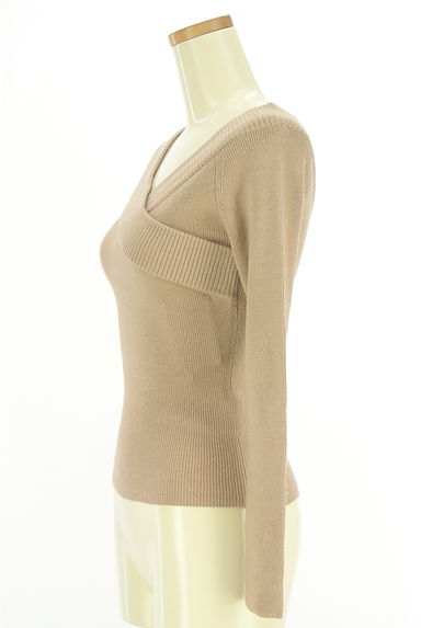 EMODA（エモダ）の古着「カシュクールリブVネックニットトップス（ニット）」大画像３へ