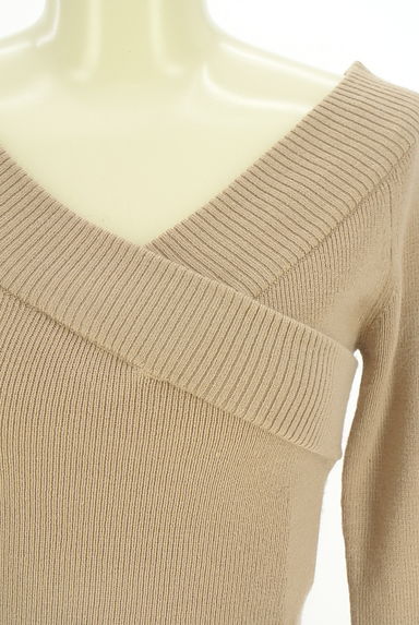 EMODA（エモダ）の古着「カシュクールリブVネックニットトップス（ニット）」大画像４へ