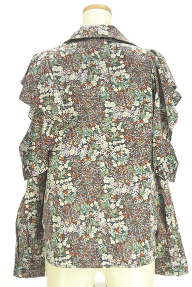 EMODA（エモダ）の古着「フリルオープンショルダー花柄ブラウス（ブラウス）」大画像２へ