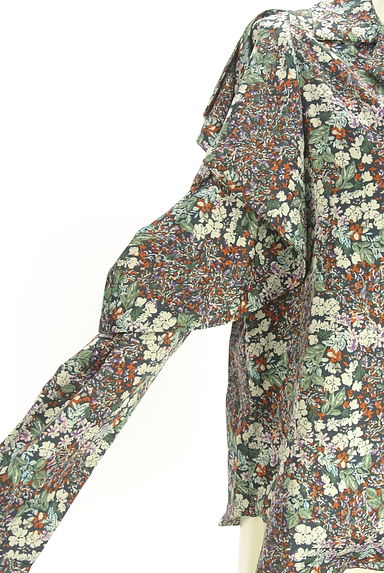 EMODA（エモダ）の古着「フリルオープンショルダー花柄ブラウス（ブラウス）」大画像４へ