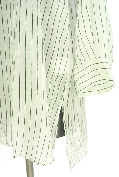 la.f...（ラエフ）の古着「ストライプ柄バンドカラーシャツ（ブラウス）」大画像５へ