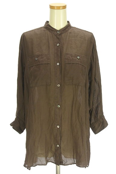 la.f...（ラエフ）の古着「バンドカラーリネンシャツ（ブラウス）」大画像１へ