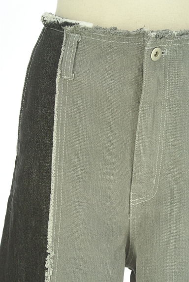 OSMOSIS（オズモーシス）の古着「loaf バイカラーデニムワイドパンツ（デニムパンツ）」大画像４へ