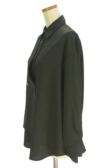 OSMOSIS（オズモーシス）の古着「ブラックシャツジャケット（ブラウス）」大画像３へ