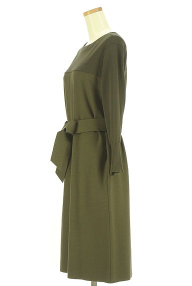 23区（ニジュウサンク）の古着「リボンベルト付き膝丈ウールワンピース（ワンピース・チュニック）」大画像３へ