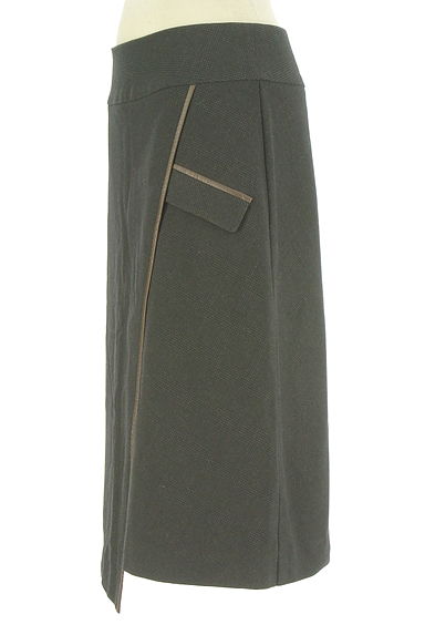 SWINSWING（スウィンスウィング）の古着「レザーパイピング入りチェック柄巻きスカート（スカート）」大画像３へ