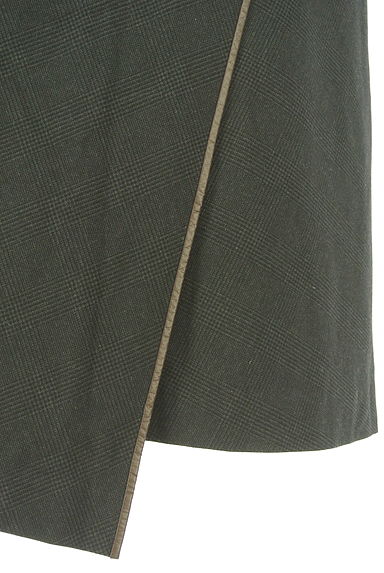 SWINSWING（スウィンスウィング）の古着「レザーパイピング入りチェック柄巻きスカート（スカート）」大画像５へ