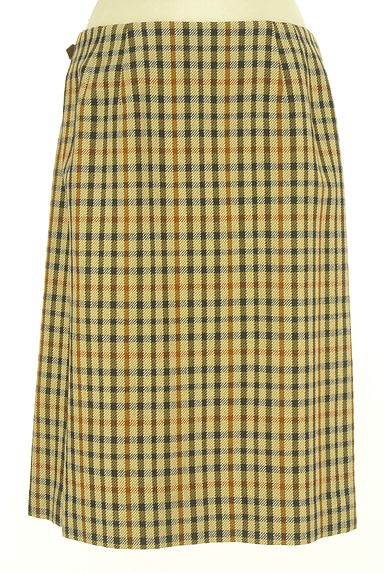 DAKS（ダックス）の古着「チェック柄膝下ウールラップスカート（スカート）」大画像２へ