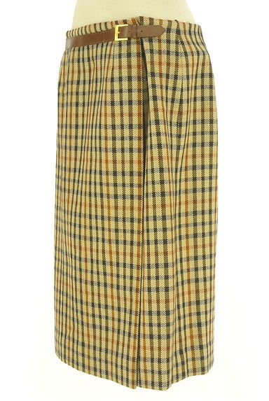DAKS（ダックス）の古着「チェック柄膝下ウールラップスカート（スカート）」大画像３へ