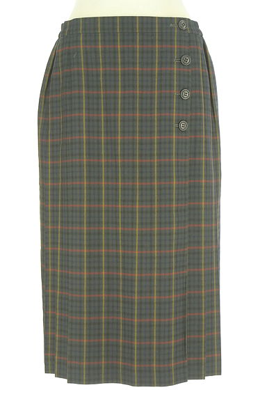 DAKS（ダックス）の古着「チェック柄タックプリーツスカート（スカート）」大画像１へ