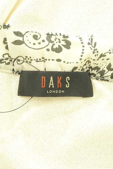DAKS（ダックス）の古着「花柄シフォン襟半袖ニットトップス（ニット）」大画像６へ
