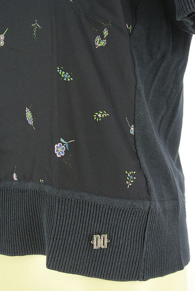 DAKS（ダックス）の古着「花柄別地切替半そでニットトップス（ニット）」大画像５へ