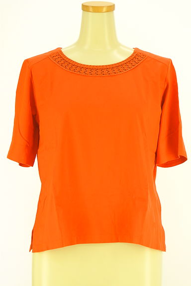 DAKS（ダックス）の古着「ニットレース襟半袖ニットトップス（カットソー・プルオーバー）」大画像１へ