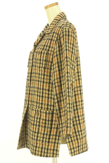 DAKS（ダックス）の古着「チェック柄ミドル丈ブークレコート（コート）」大画像３へ
