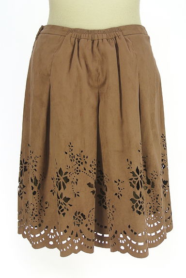 KATHARINE ROSS（キャサリンロス）の古着「スウェード調膝丈スカート（スカート）」大画像２へ